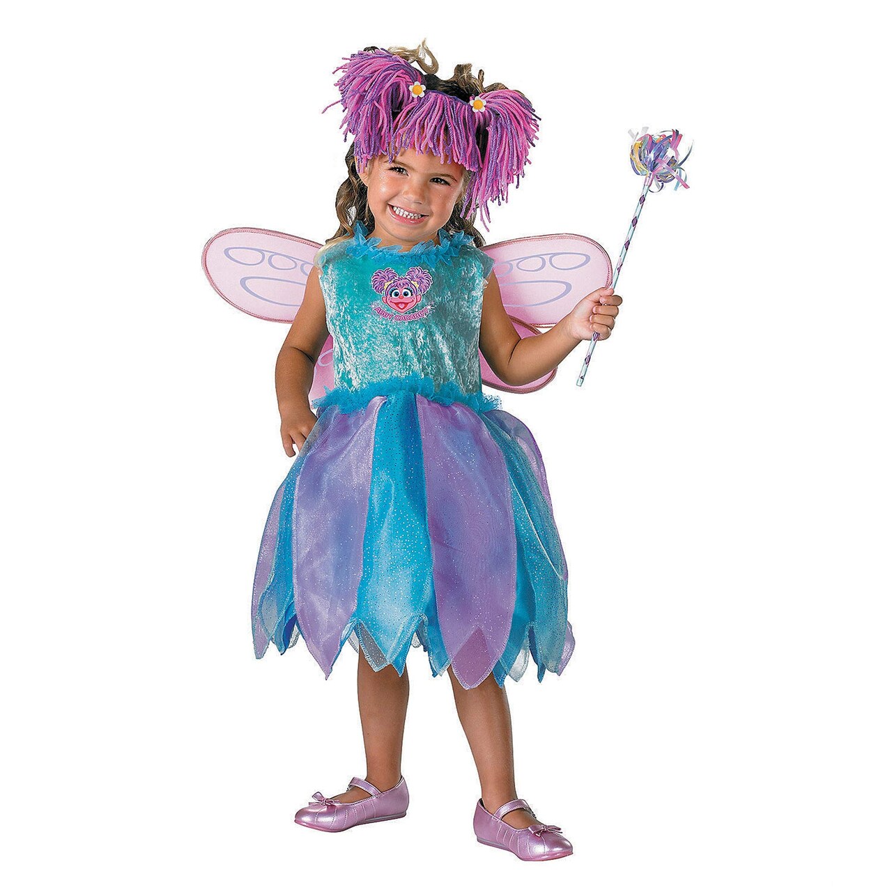 Girls Abby Cadabby Halloween Costume Dress With Wings And Wand